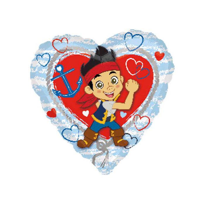 Palloncini Jake E I Pirati Love Pz.1 Mylar Cuore 18" Cm.45 main product photo