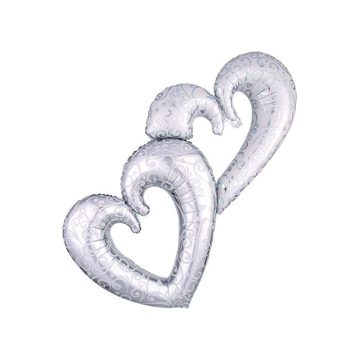 Palloncino Cuore Doppio Pz.1 Mylar Sagomato Cm.134 X Cm.91 Multiballoon main product photo