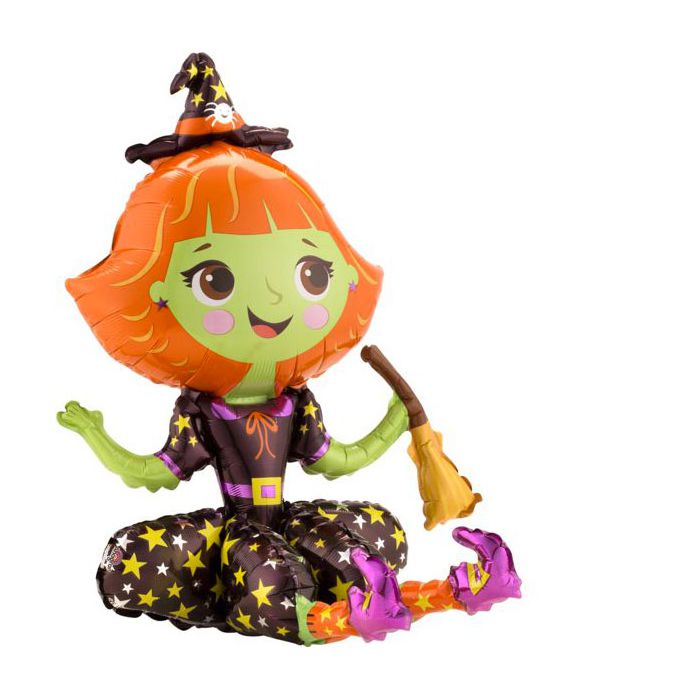 Palloncino Strega Halloween Pz.1 Mylar Multiballoon Cm.40 X Cm.53 Gonfiaggio Ad Aria - No Gas Elio main product photo