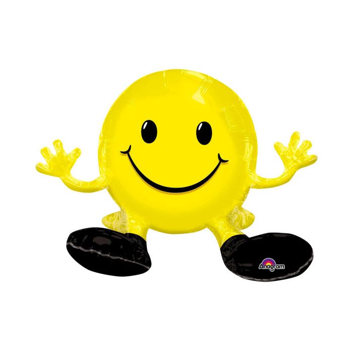 Palloncino Smile Giallo Pz.1 Mylar Sagomato Cm.48 X Cm.33 Gonfiaggio Ad Aria - No Gas Elio main product photo