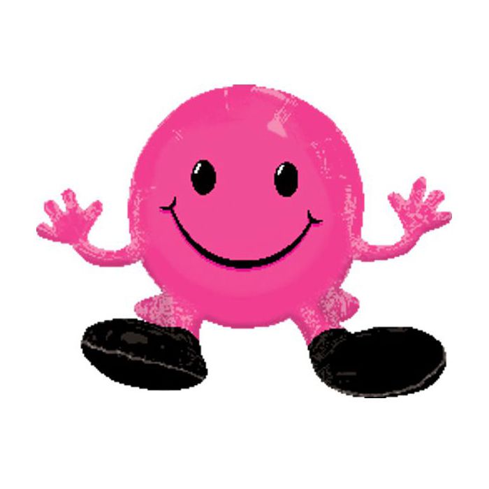Palloncino Smile Rosa Pz.1 Mylar Sagomato Cm.48 X Cm.33 Gonfiaggio Ad Aria - No Gas Elio main product photo