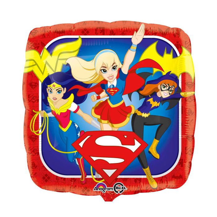 Palloncino Dc Super Hero Girl Pz.1 Mylar Quadrato 18" Cm.45 main product photo
