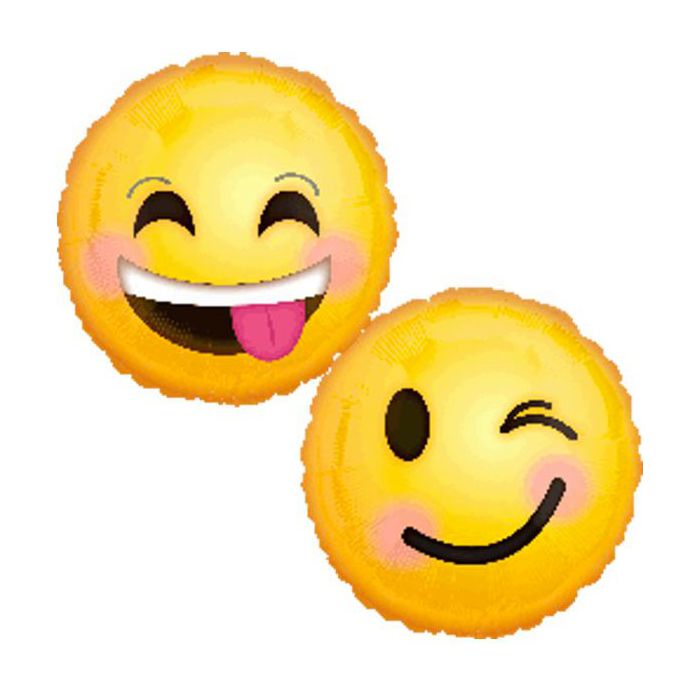 Palloncini Emoticons Pz.1 Mylar Tondo 18" Cm.45 main product photo