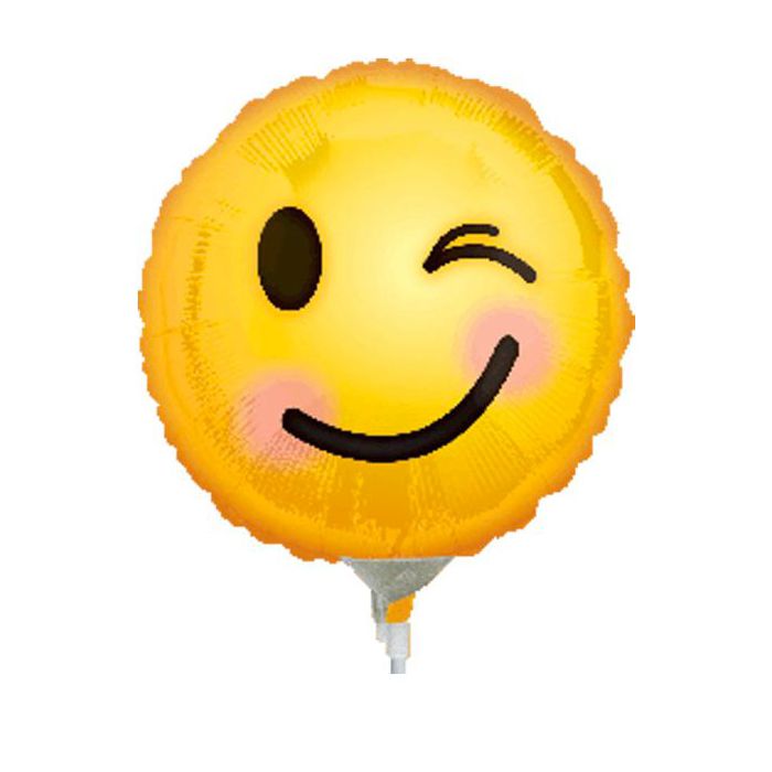Palloncino Emoticons Pz.5 Mylar Mini 9" Cm.23 Da Saldare Esclusa Bacchetta main product photo