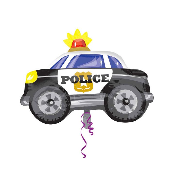 Palloncini Macchina Polizia Pz.1 Mylar Sagomato Cm.60 X Cm.45 main product photo
