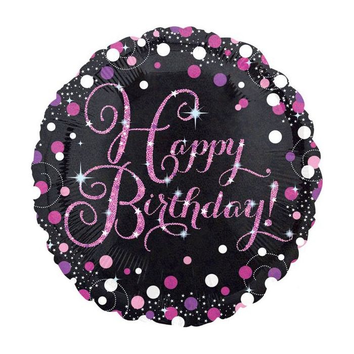Palloncino Compleanno Pz.1 Mylar Tondo 18" Cm.45 Holographic main product photo
