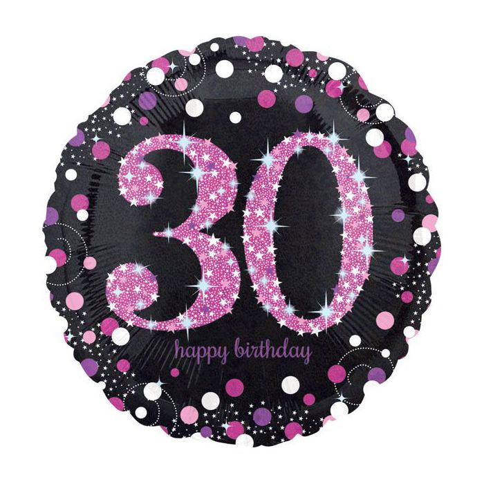 Palloncini 30° Compleanno Pz.1 Mylar Tondo 18" Cm.45 main product photo