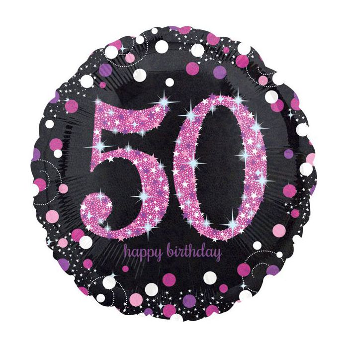 Palloncini 50° Compleanno Pz.1 Mylar Tondo 18" Cm.45 main product photo