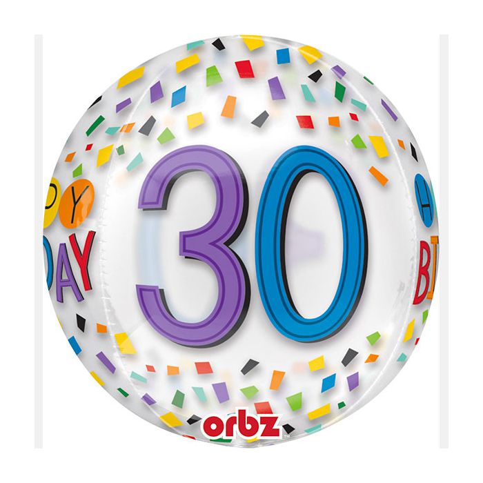 Palloncino 30° Compleanno Orbz Pz.1 Mylar 3d Orbz Cm.38 X Cm.40 main product photo