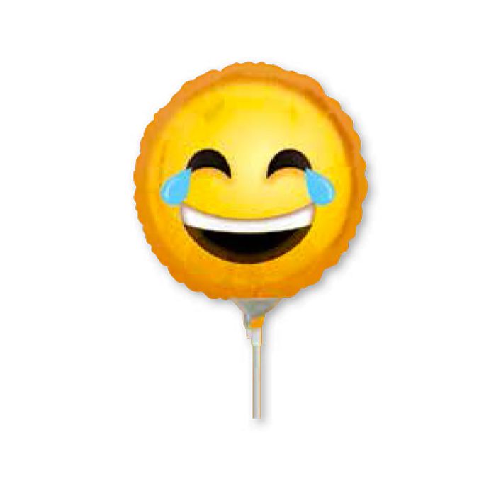 Palloncino Lacrima Emoticons Pz.5 Mylar Tondo 9" Cm.23 Da Saldare Esclusa Bacchetta main product photo