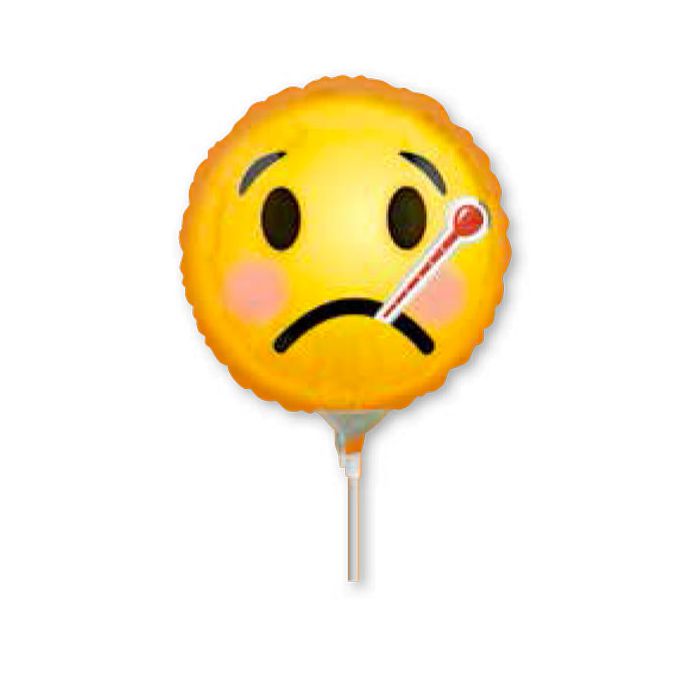 Palloncino Termometro Emoticons Pz.5 Mylar Tondo 9" Cm.23 Da Saldare Esclusa Bacchetta main product photo