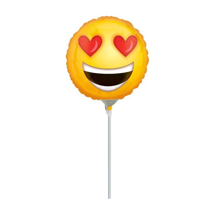 Palloncino Love Emoticons Pz.10 Mylar Tondo 4" Cm.10 Da Saldare Esclusa Bacchetta main product photo