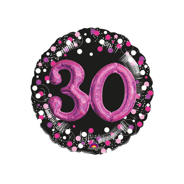 Palloncino 30 Anni Sparkling Pink Pz.1 Mylar Multi Balloon Cm.81 main product photo