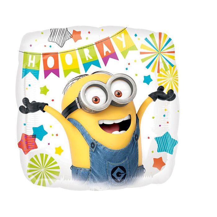 Palloncini Minions Party Pz.1 Mylar Quadrato 18" Cm.45 main product photo