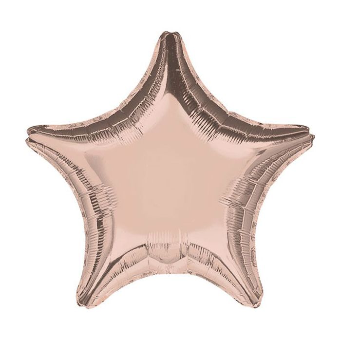 Palloncini Stella Rose Gold 18" Pz.5 Mylar Stella 18" Cm.45 main product photo