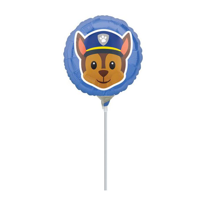Palloncini Paw Patrol Chase Emoji Pz.5 Mylar Tondo 9" Cm.23 Da Saldare Esclusa Bacchetta main product photo