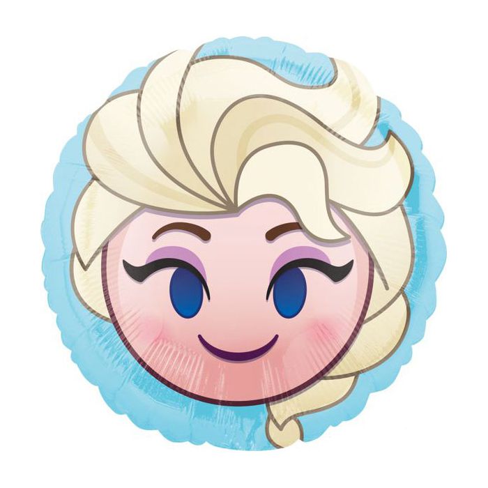 Palloncini Frozen Elsa Emoji Pz.1 Mylar Tondo 17" Cm.43 main product photo