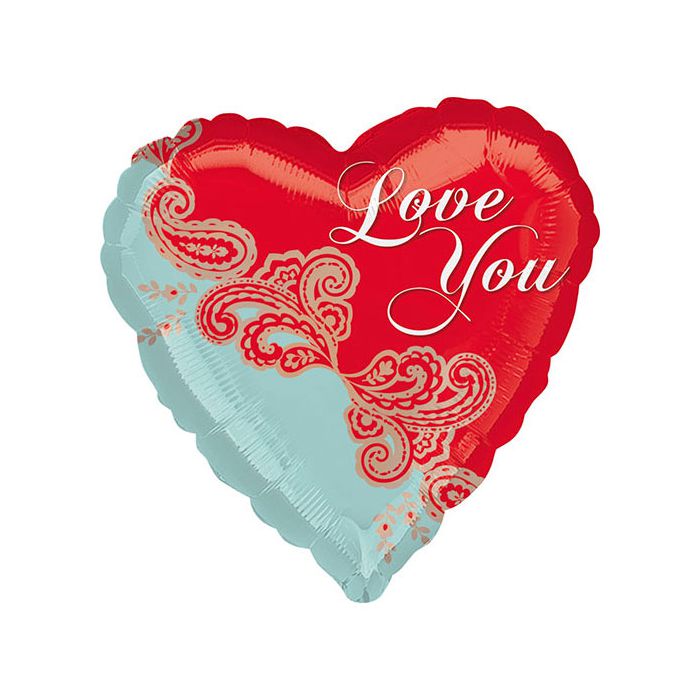 Palloncini Love You Pz.1 Mylar Cuore 18" Cm.45 main product photo