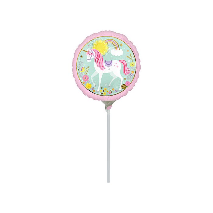 Palloncino Magical Unicorn Pz.5 Mylar Mini 9" Cm.23 Da Saldare Esclusa Bacchetta main product photo