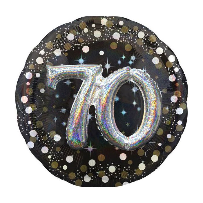 Palloncino 70 Anni Sparkling Pz.1 Mylar Multi Balloon Cm.81 main product photo