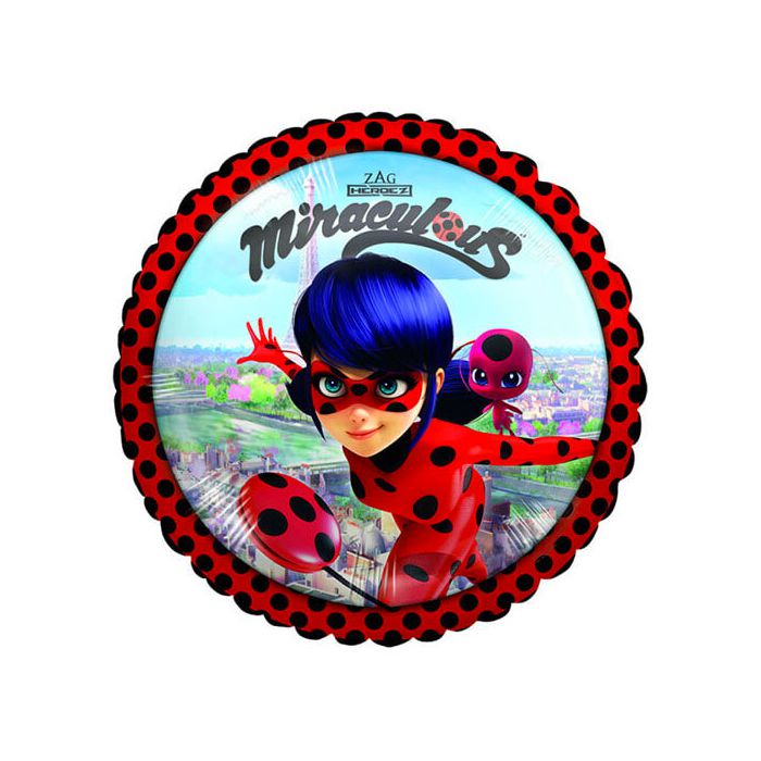 Palloncini Miraculous Pz.1 Mylar Tondo 17" Cm.43 main product photo