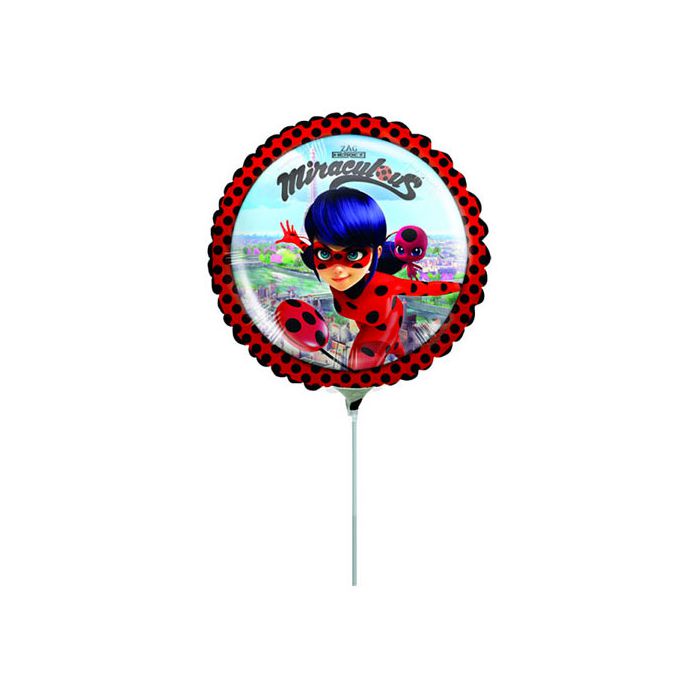 Palloncini Miraculous Pz.5 Mylar Tondo 9" Da Saldare Esclusa Bacchetta main product photo