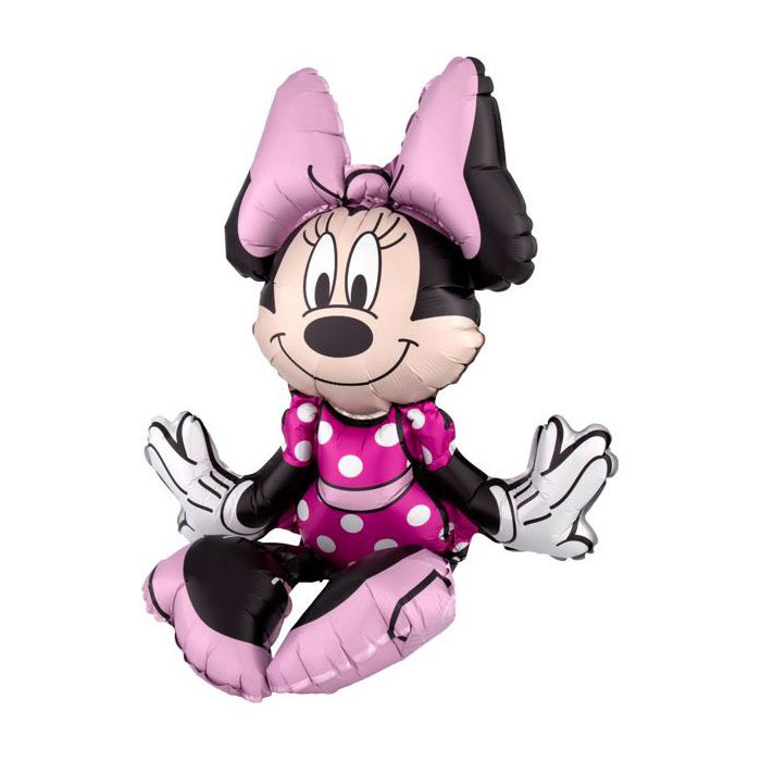 Palloncino Minnie Mouse Pz.1 Decor 18"/45cm W X 19"/48cm H Gonfiaggio Ad Aria - No Gas Elio main product photo