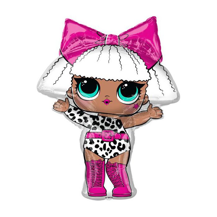 Palloncini Lol Surprise Diva Pz.1 Mylar Sagomato 27"/68cm W X 34"/86cm H main product photo