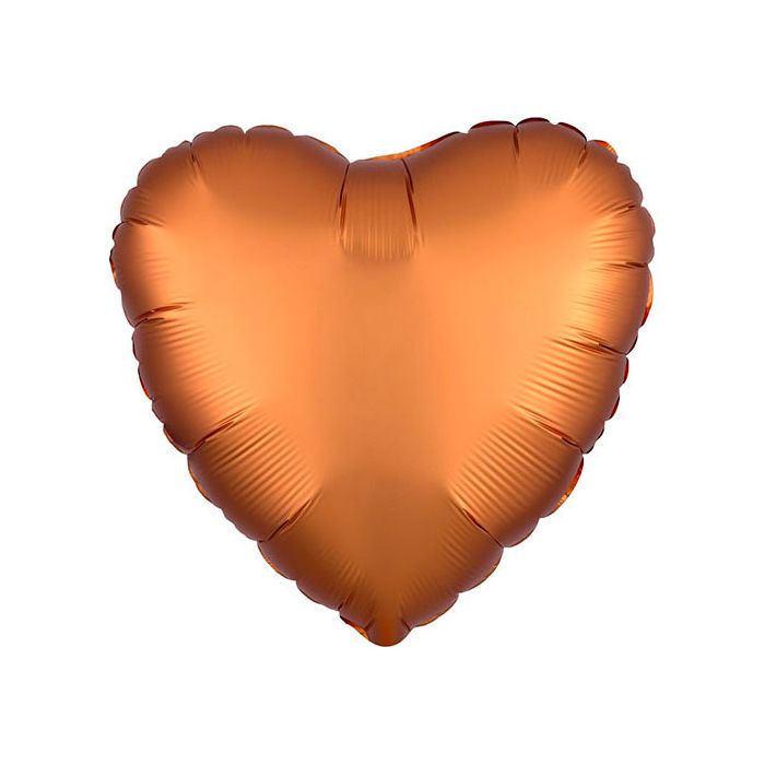 Palloncino Satin Luxe Amber Pz.1 Mylar Cuore Cm.43 main product photo