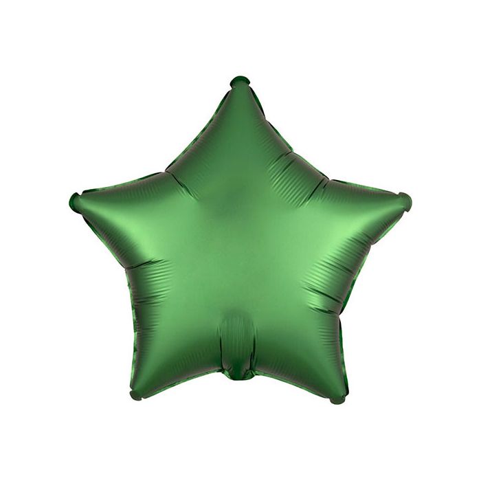 Palloncino Satin Luxe Emerald Pz.1 Mylar Stella Cm.43 main product photo