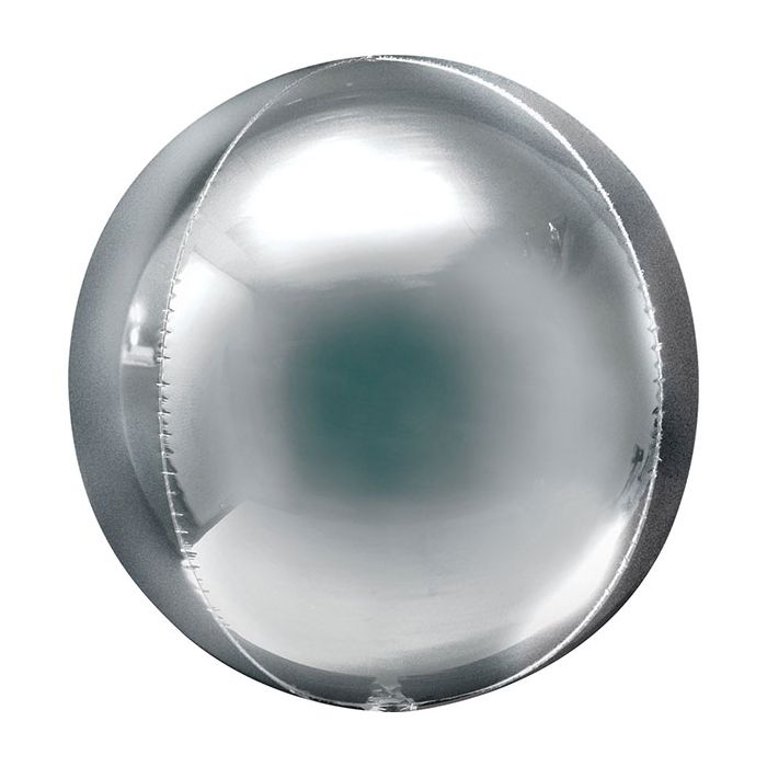 Palloncino Orbz Jumbo Argento Pz.3 Mylar 3d Orbz Jumbo Cm.53 X Cm.53 main product photo