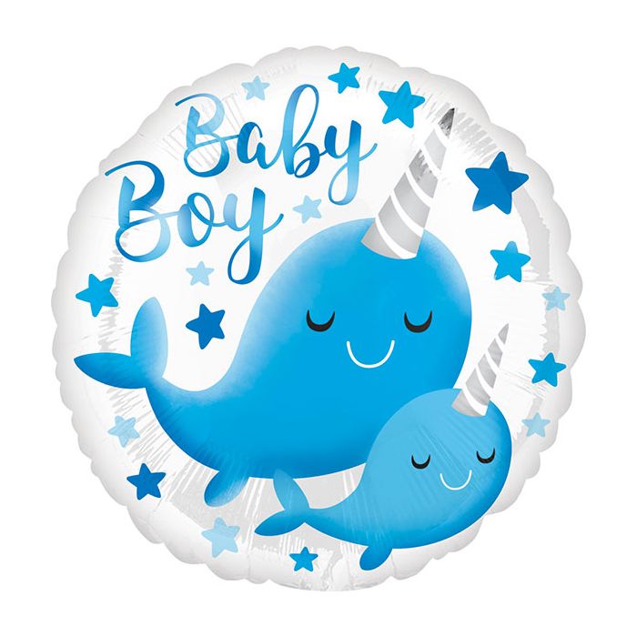 Palloncini Balena Baby Boy Pz.1 Mylar 17" Cm.43 main product photo