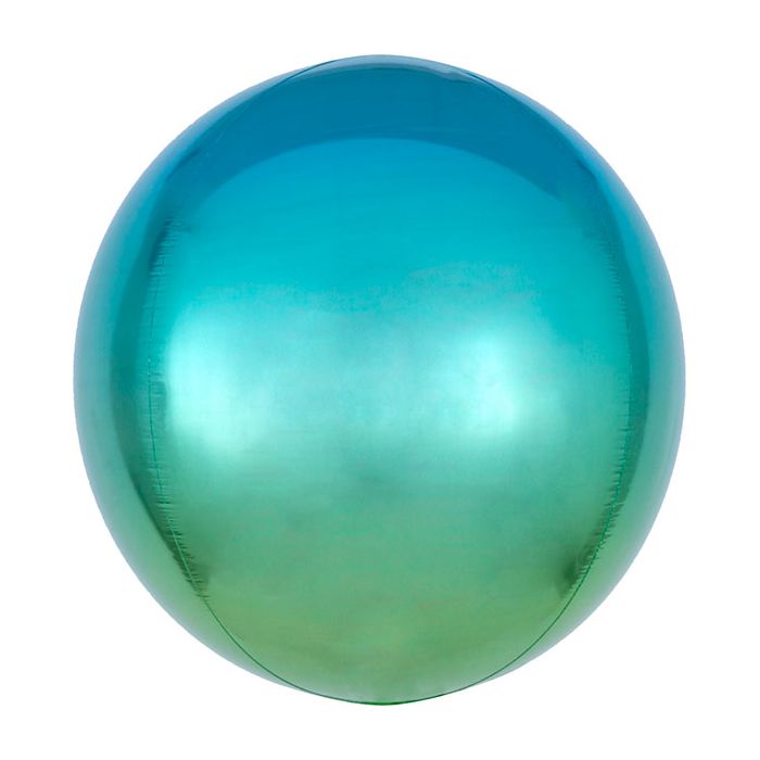 Palloncino Orbz Blu E Verde Pz.1 Mylar 3d Orbz Cm.38 X Cm.40 main product photo