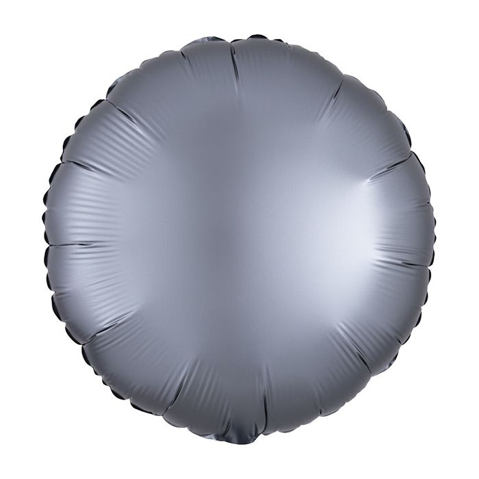 Palloncino Satin Luxe Graphite Pz.1 Mylar Tondo Cm.43 main product photo