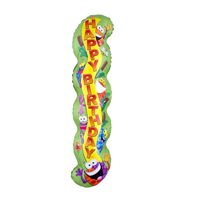 Palloncini Buon Compleanno Rane Pz.1 Mylar Sagomato Cm.25 X Cm.101 main product photo
