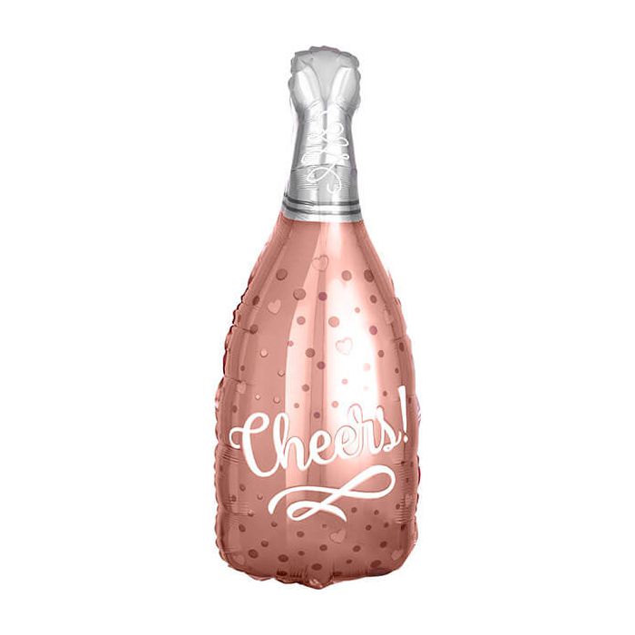 Palloncino Bottiglia Rose' Pz.1 Mylar Sagomato Cm.25 X Cm.66 main product photo