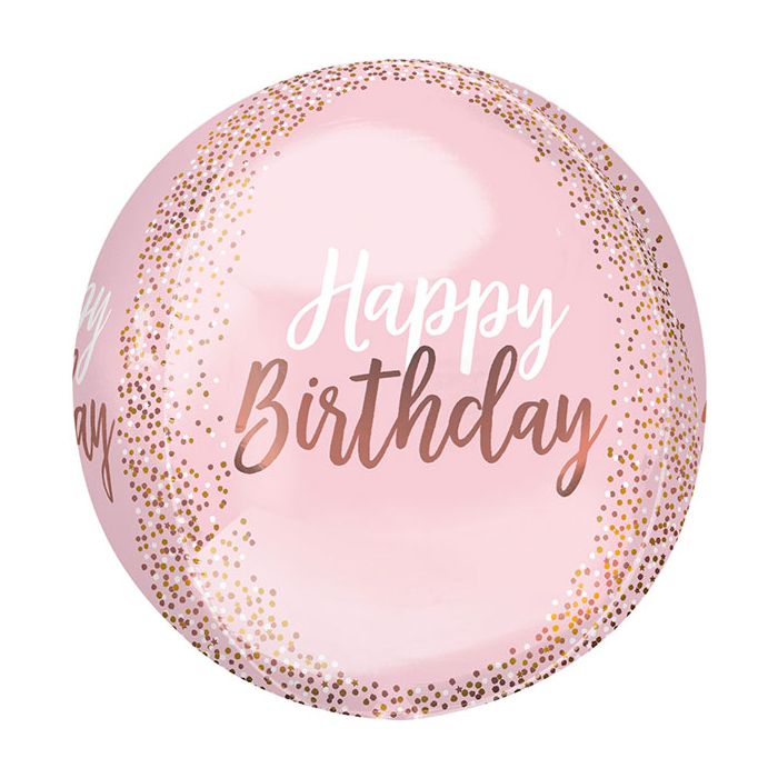 Palloncino Compleanno Rosegold Orbz Pz.1 Mylar 3d Orbz Cm.38 X Cm.40 main product photo