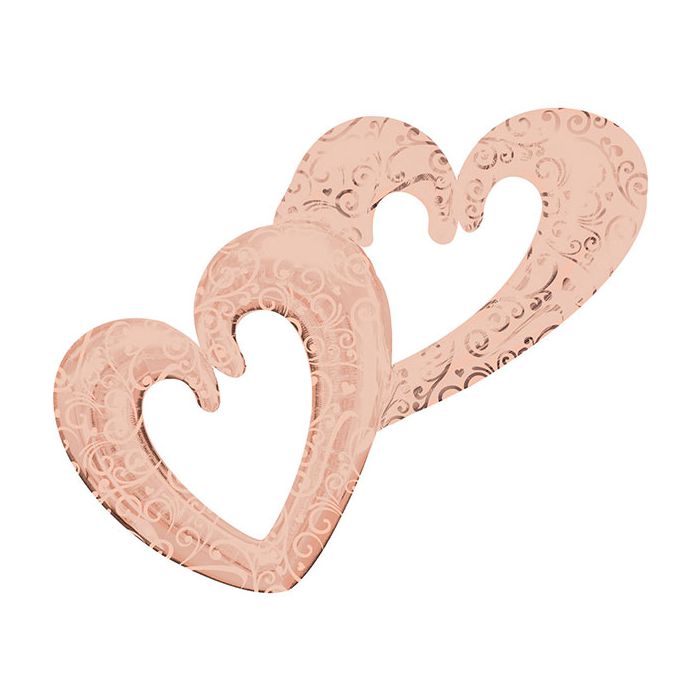 Palloncino Cuore Doppio Rose Gold Pz.1 main product photo