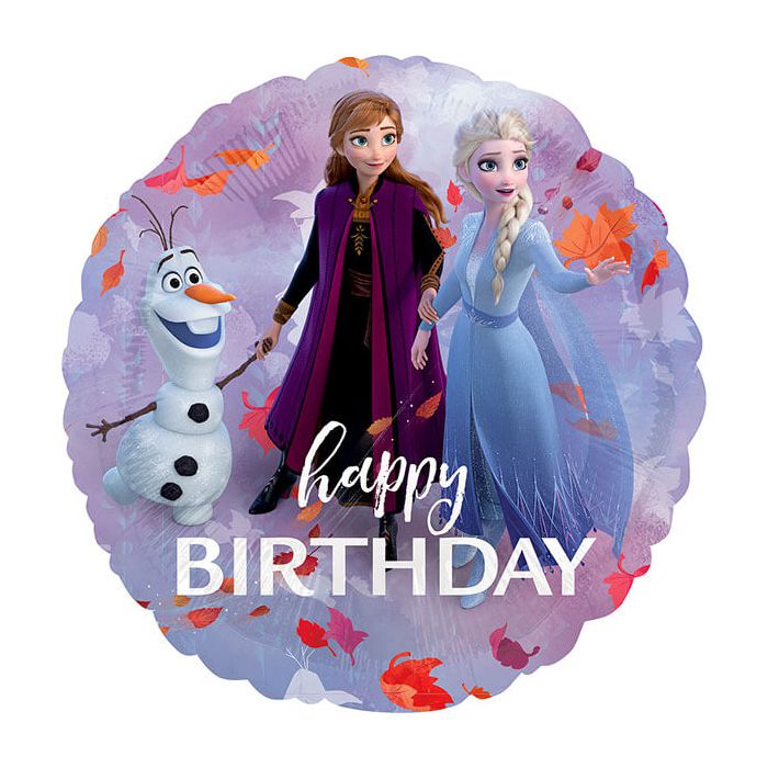 Palloncini Frozen Compleanno Pz.1 Mylar Tondo 18"/45cm W X 18"/45cm H main product photo