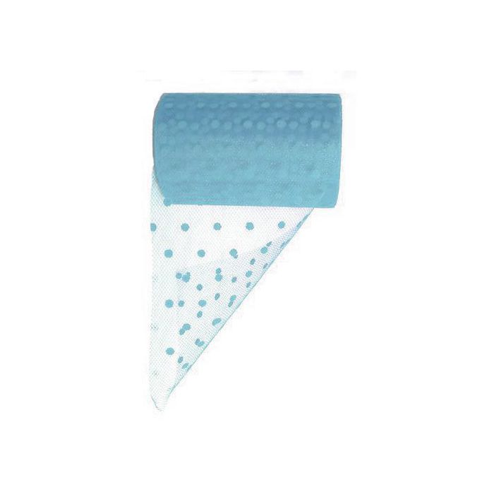 Tulle pois azzurro pz.1, CM.12.5 X MT.25 main product photo