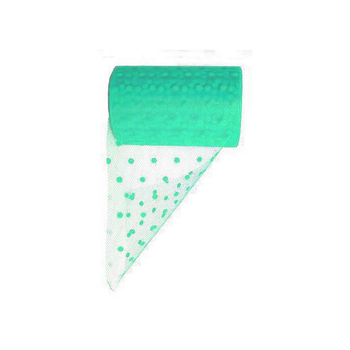 Tulle pois acquamarina pz.1, CM.12.5 X MT.25 main product photo