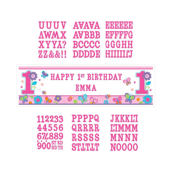Festone Primo Compleanno Bambina Pz.1 Mt.1,65 X Cm.50.8 main product photo
