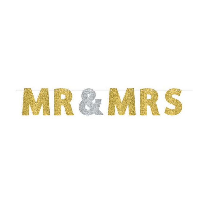 Festone Banner Wedding Mr & Mrs Pz.1 main product photo