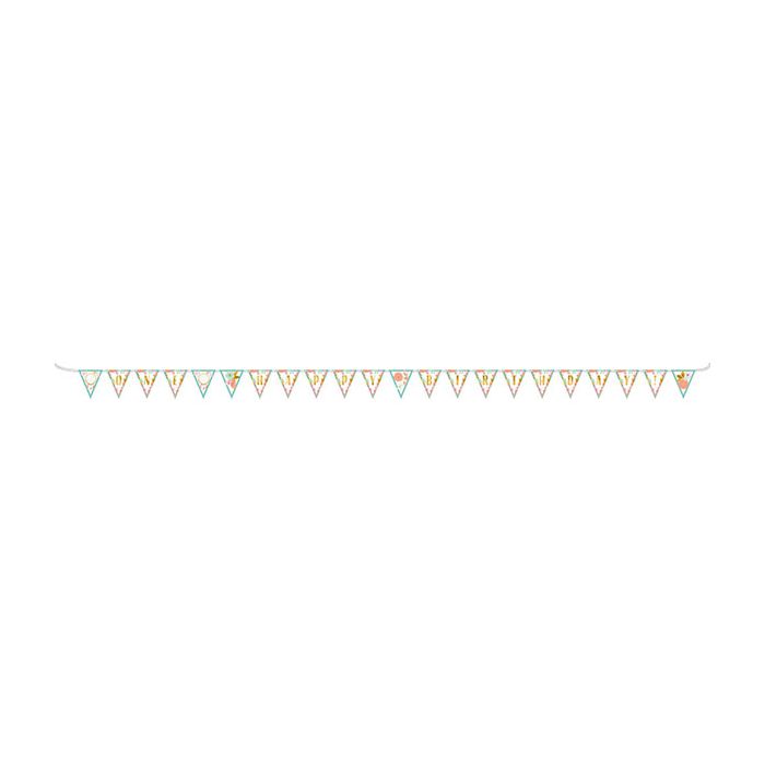 Bandierina Boho Birthday Girl Pz.1 Lunghezza Mt.4.57 X Cm.17.7 Carta main product photo