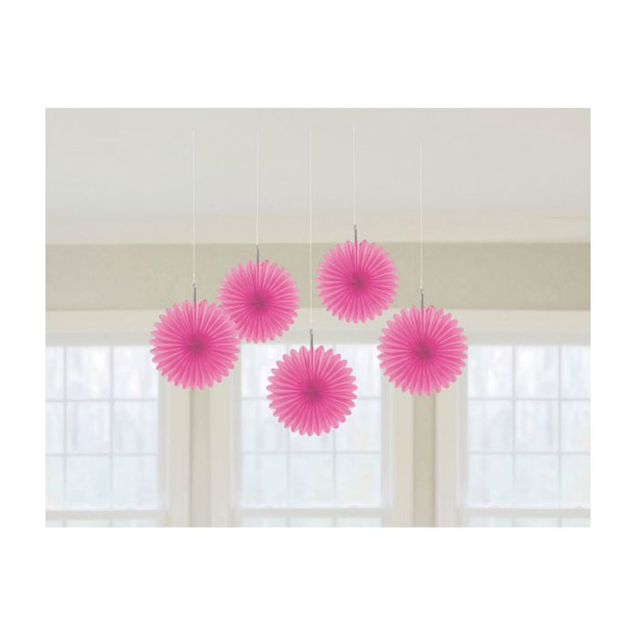 Decorazione Rosone Rosa Pz.5 Decorazione In Carta A Forma Di Fiore Cm.15,2 main product photo