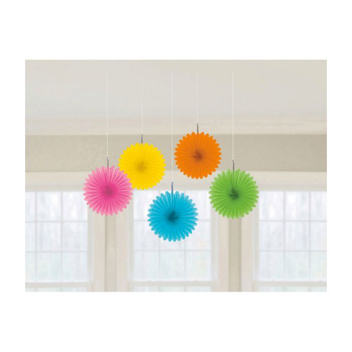 Decorazione Rosone Multicolor Pz.5 Decorazione In Carta A Forma Di Fiore Cm.15,2 main product photo
