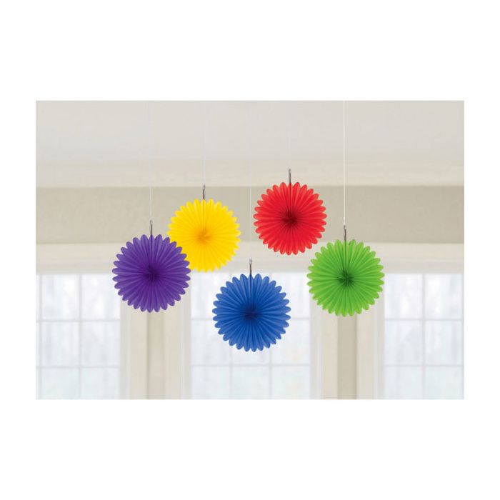Decorazione Rosone Multicolor Pz.5 Decorazione In Carta A Forma Di Fiore Cm.15,2 main product photo