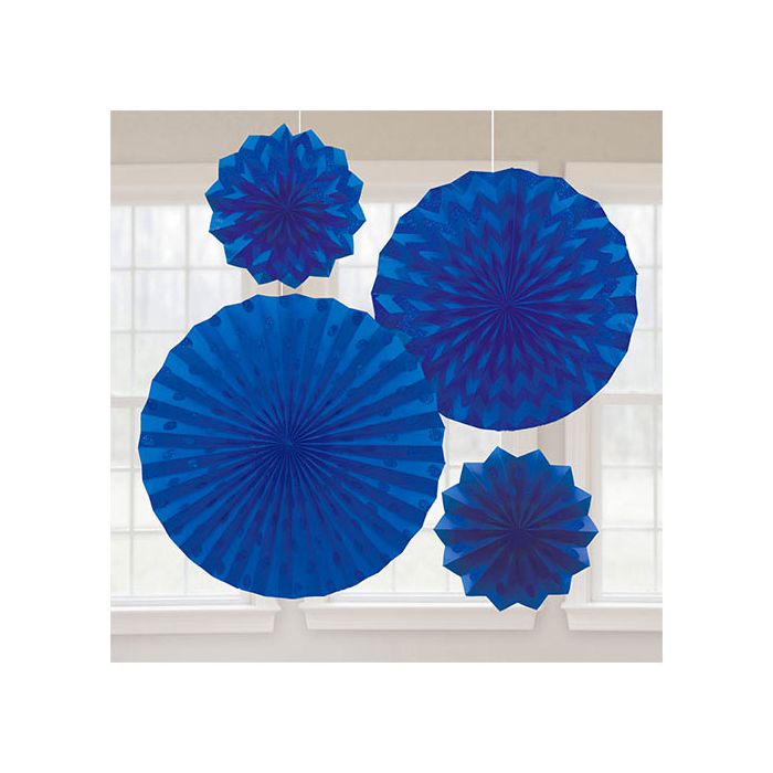 Decorazione Rosone Blu Pz.4 Decorazione Glitter Cm.20.3/30.4/40.6 main product photo