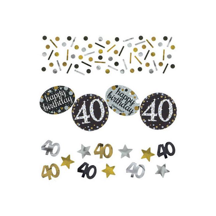 Coriandoli da tavola 40 Compleanno Oro Pz.1 Gr.34 main product photo