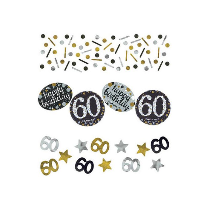 Coriandoli da tavola 60 Compleanno Oro Pz.1 Gr.34 main product photo